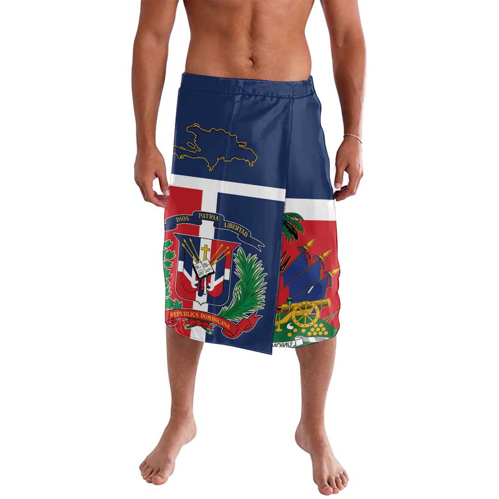 Hispaniola Map Lavalava Dominican Republic Haiti Flag Together