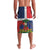 Hispaniola Map Lavalava Dominican Republic Haiti Flag Together