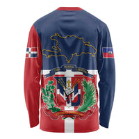 Hispaniola Map Long Sleeve Shirt Dominican Republic Haiti Flag Together