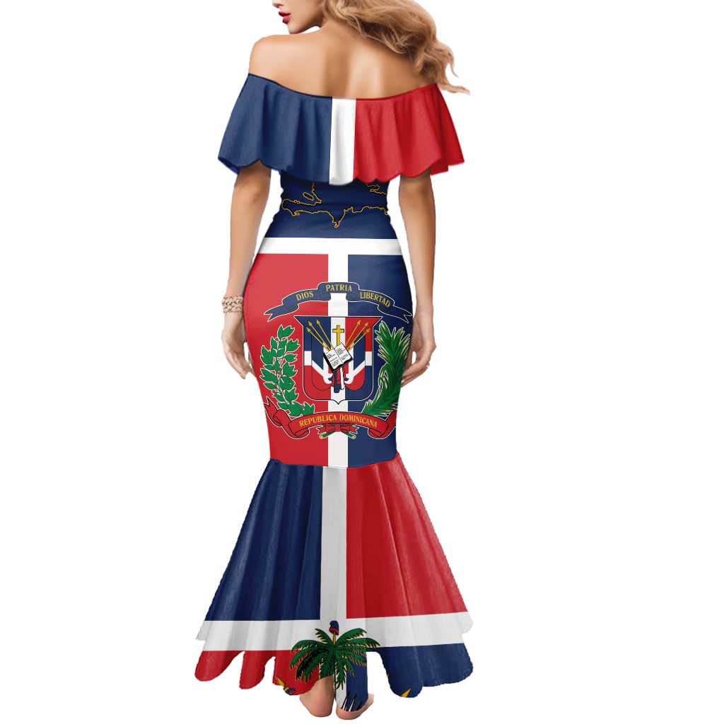 Hispaniola Map Mermaid Dress Dominican Republic Haiti Flag Together
