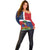 Hispaniola Map Off Shoulder Sweater Dominican Republic Haiti Flag Together
