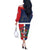 Hispaniola Map Off The Shoulder Long Sleeve Dress Dominican Republic Haiti Flag Together
