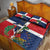 Hispaniola Map Quilt Bed Set Dominican Republic Haiti Flag Together