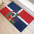Hispaniola Map Rubber Doormat Dominican Republic Haiti Flag Together