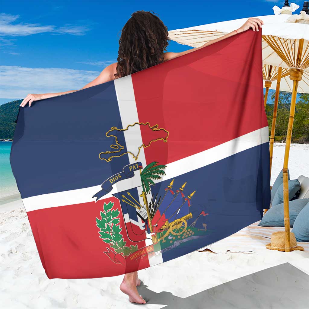 Hispaniola Map Sarong Dominican Republic Haiti Flag Together