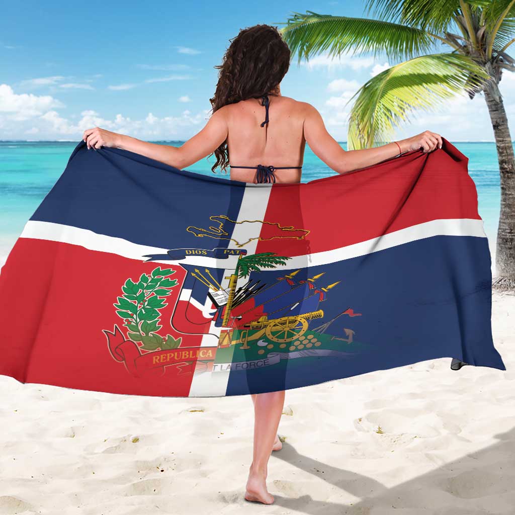 Hispaniola Map Sarong Dominican Republic Haiti Flag Together