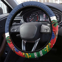 Hispaniola Map Steering Wheel Cover Dominican Republic Haiti Flag Together