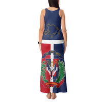 Hispaniola Map Tank Maxi Dress Dominican Republic Haiti Flag Together