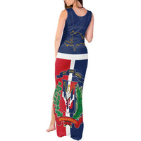 Hispaniola Map Tank Maxi Dress Dominican Republic Haiti Flag Together