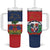 Hispaniola Map Tumbler With Handle Dominican Republic Haiti Flag Together