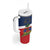 Hispaniola Map Tumbler With Handle Dominican Republic Haiti Flag Together