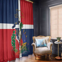 Hispaniola Map Window Curtain Dominican Republic Haiti Flag Together