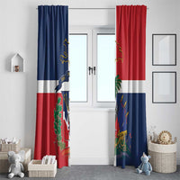 Hispaniola Map Window Curtain Dominican Republic Haiti Flag Together