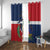 Hispaniola Map Window Curtain Dominican Republic Haiti Flag Together