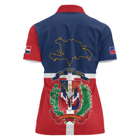 Hispaniola Map Women Polo Shirt Dominican Republic Haiti Flag Together