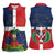 Hispaniola Map Women Sleeveless Polo Shirt Dominican Republic Haiti Flag Together
