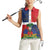 Hispaniola Map Women Sleeveless Polo Shirt Dominican Republic Haiti Flag Together