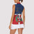 Hispaniola Map Women Sleeveless Polo Shirt Dominican Republic Haiti Flag Together
