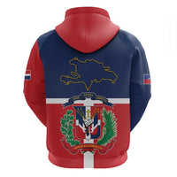 Hispaniola Map Zip Hoodie Dominican Republic Haiti Flag Together