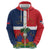 Hispaniola Map Zip Hoodie Dominican Republic Haiti Flag Together