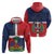 Hispaniola Map Zip Hoodie Dominican Republic Haiti Flag Together