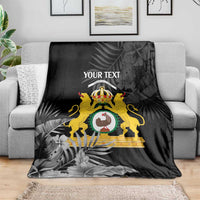 First Empire of Haiti Personalized Blanket Black Hibiscus Liberte ou la Mort!