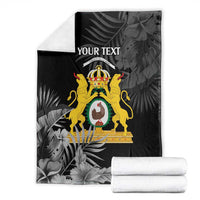 First Empire of Haiti Personalized Blanket Black Hibiscus Liberte ou la Mort!