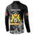 First Empire of Haiti Personalized Button Sweatshirt Black Hibiscus Liberte ou la Mort!