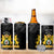 First Empire of Haiti Personalized 4 in 1 Can Cooler Tumbler Black Hibiscus Liberte ou la Mort!