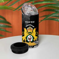 First Empire of Haiti Personalized 4 in 1 Can Cooler Tumbler Black Hibiscus Liberte ou la Mort!