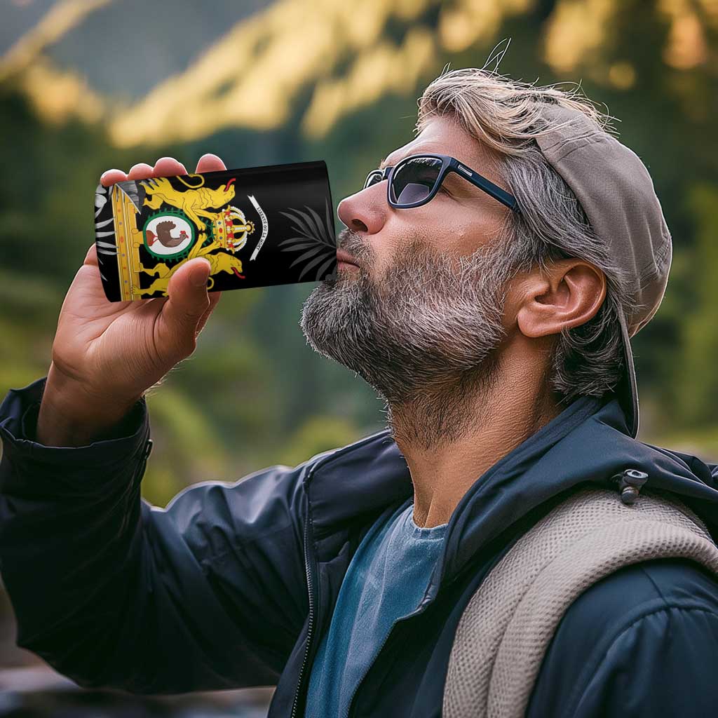 First Empire of Haiti Personalized 4 in 1 Can Cooler Tumbler Black Hibiscus Liberte ou la Mort!