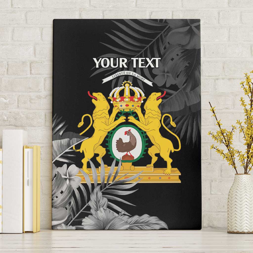 First Empire of Haiti Personalized Canvas Wall Art Black Hibiscus Liberte ou la Mort!