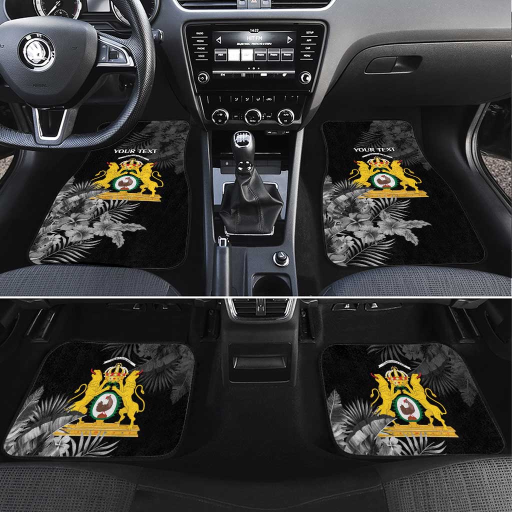 First Empire of Haiti Personalized Car Mats Black Hibiscus Liberte ou la Mort!