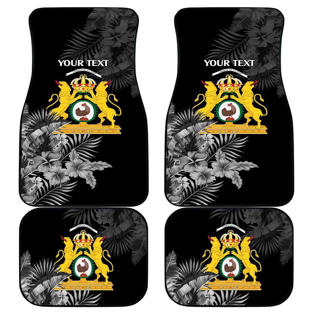 First Empire of Haiti Personalized Car Mats Black Hibiscus Liberte ou la Mort!