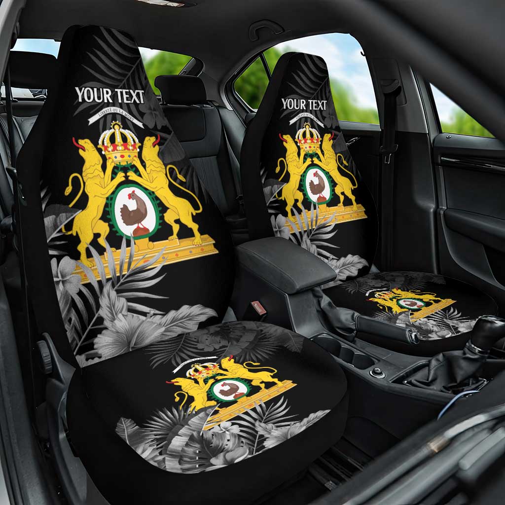 First Empire of Haiti Personalized Car Seat Cover Black Hibiscus Liberte ou la Mort!