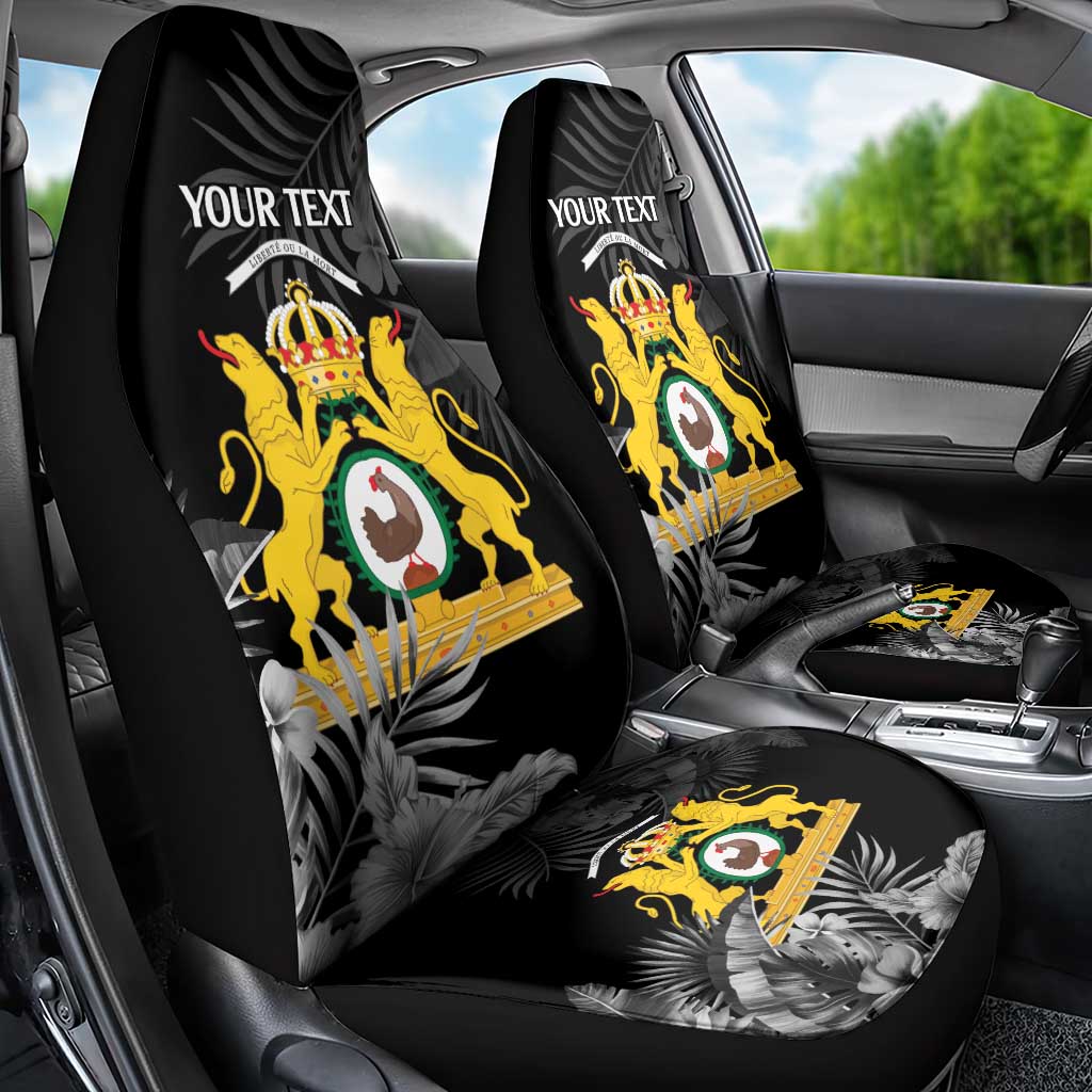 First Empire of Haiti Personalized Car Seat Cover Black Hibiscus Liberte ou la Mort!