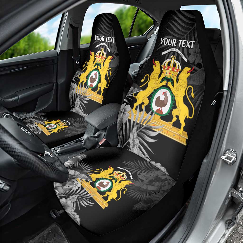 First Empire of Haiti Personalized Car Seat Cover Black Hibiscus Liberte ou la Mort!