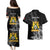 First Empire of Haiti Personalized Couples Matching Puletasi and Hawaiian Shirt Black Hibiscus Liberte ou la Mort!