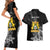 First Empire of Haiti Personalized Couples Matching Short Sleeve Bodycon Dress and Hawaiian Shirt Black Hibiscus Liberte ou la Mort!