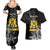 First Empire of Haiti Personalized Couples Matching Summer Maxi Dress and Hawaiian Shirt Black Hibiscus Liberte ou la Mort!