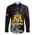 First Empire of Haiti Personalized Family Matching Long Sleeve Bodycon Dress and Hawaiian Shirt Black Hibiscus Liberte ou la Mort!