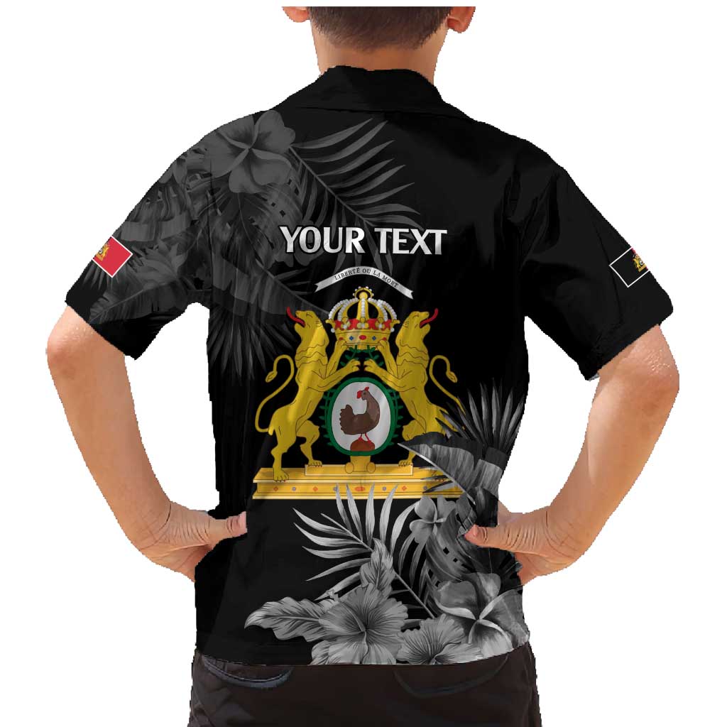 First Empire of Haiti Personalized Family Matching Mermaid Dress and Hawaiian Shirt Black Hibiscus Liberte ou la Mort!