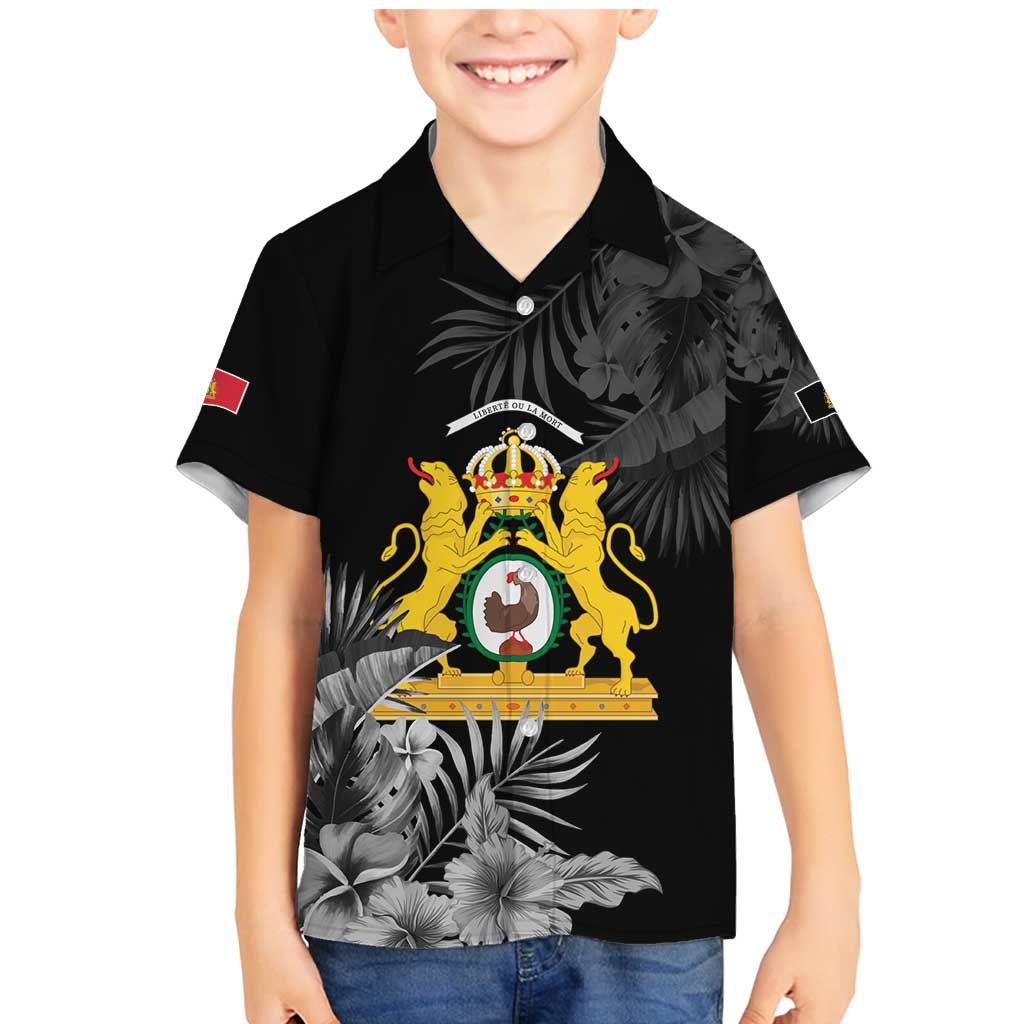 First Empire of Haiti Personalized Family Matching Mermaid Dress and Hawaiian Shirt Black Hibiscus Liberte ou la Mort!