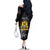 First Empire of Haiti Personalized Family Matching Off The Shoulder Long Sleeve Dress and Hawaiian Shirt Black Hibiscus Liberte ou la Mort!