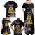 First Empire of Haiti Personalized Family Matching Off Shoulder Maxi Dress and Hawaiian Shirt Black Hibiscus Liberte ou la Mort!