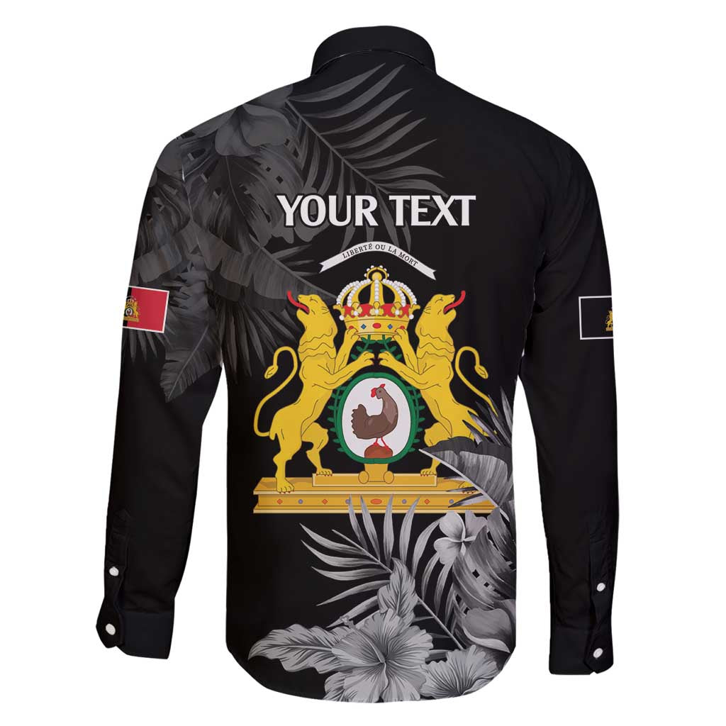 First Empire of Haiti Personalized Family Matching Puletasi and Hawaiian Shirt Black Hibiscus Liberte ou la Mort!