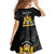 First Empire of Haiti Personalized Family Matching Short Sleeve Bodycon Dress and Hawaiian Shirt Black Hibiscus Liberte ou la Mort!