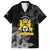 First Empire of Haiti Personalized Family Matching Short Sleeve Bodycon Dress and Hawaiian Shirt Black Hibiscus Liberte ou la Mort!