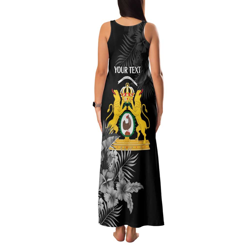 First Empire of Haiti Personalized Family Matching Tank Maxi Dress and Hawaiian Shirt Black Hibiscus Liberte ou la Mort!