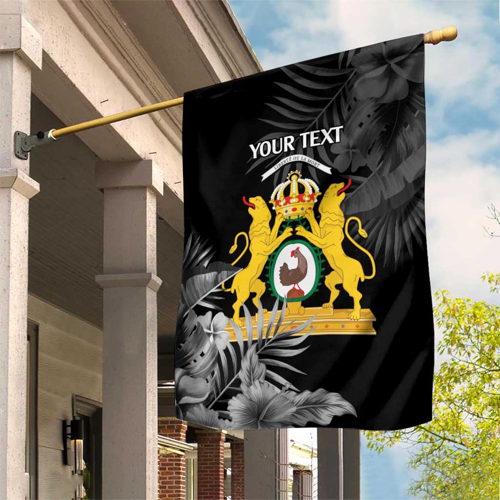 First Empire of Haiti Personalized Garden Flag Black Hibiscus Liberte ou la Mort!